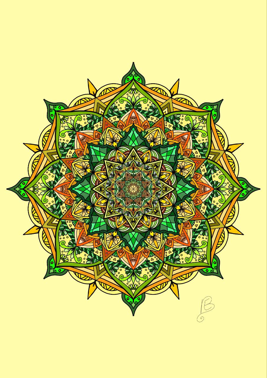 Earth Digital mandala by Eva Bouw